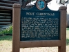 Historical marker telling the Second Seminole War and the establishment of the fort